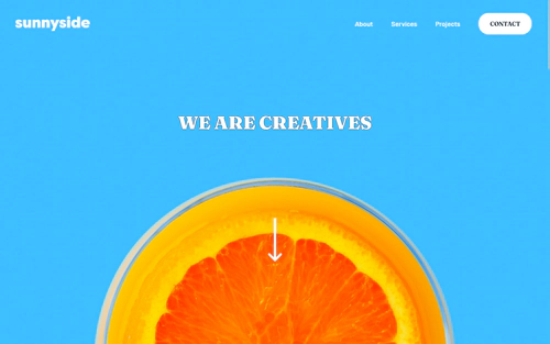 Screenshot of "Sunnyside agency landing page"